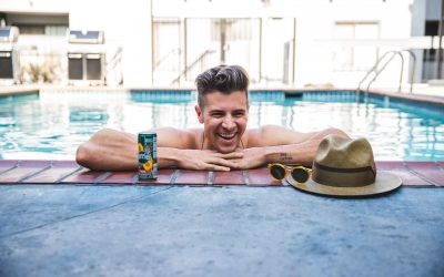 Hanging at the Pool with Perrier